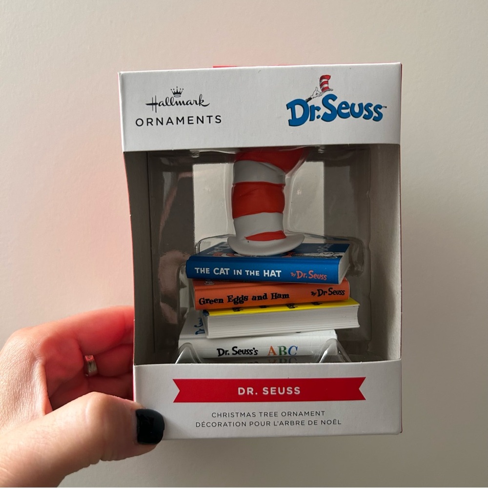 ⭐️ 2/$50 Hallmark Dr. Seuss Book Stack Christmas Ornament